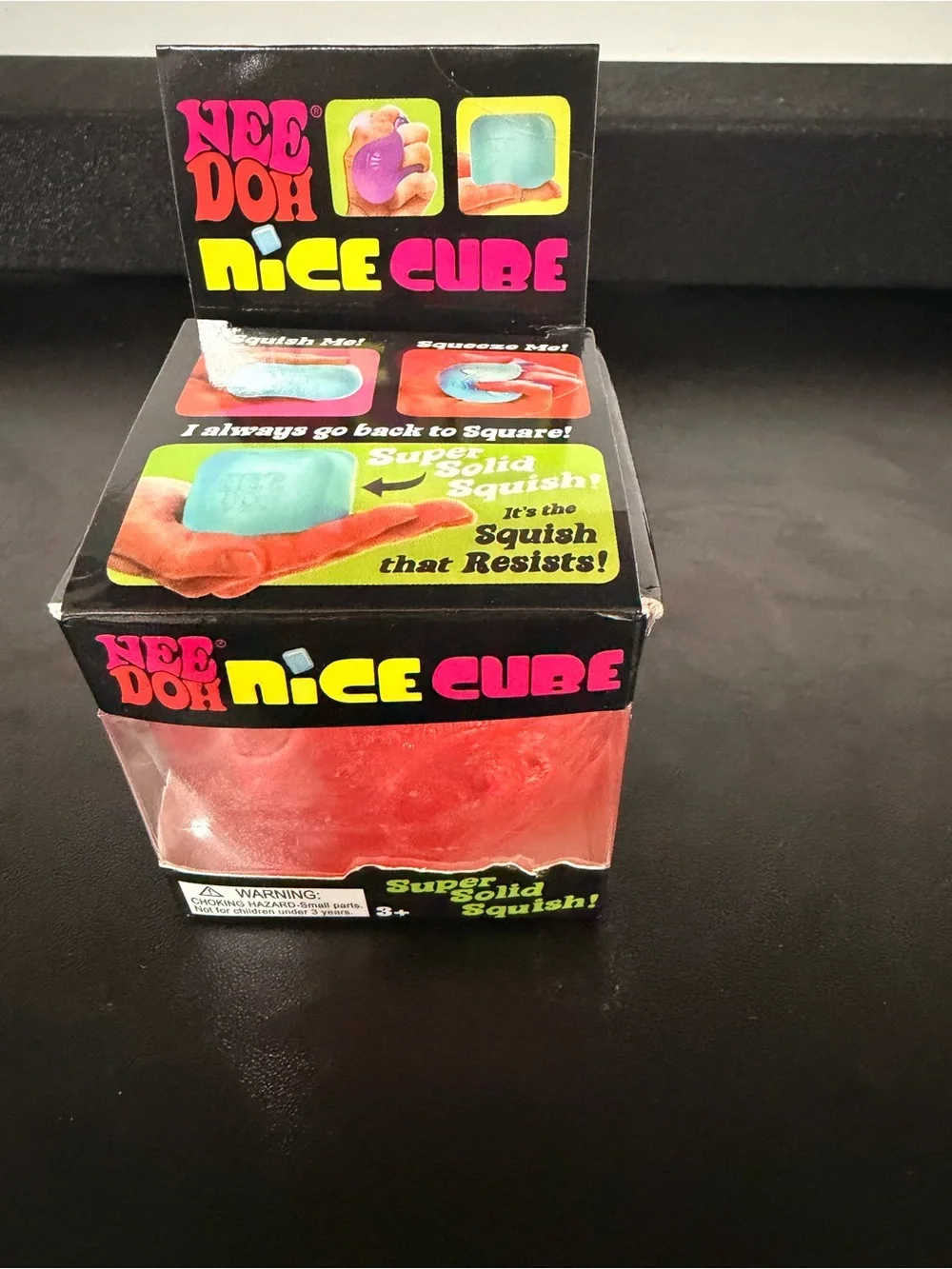 Nee Doh Nice Cube Super Solid Squish - Red